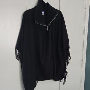 Apt. 9 Black Fringe Tunic Top